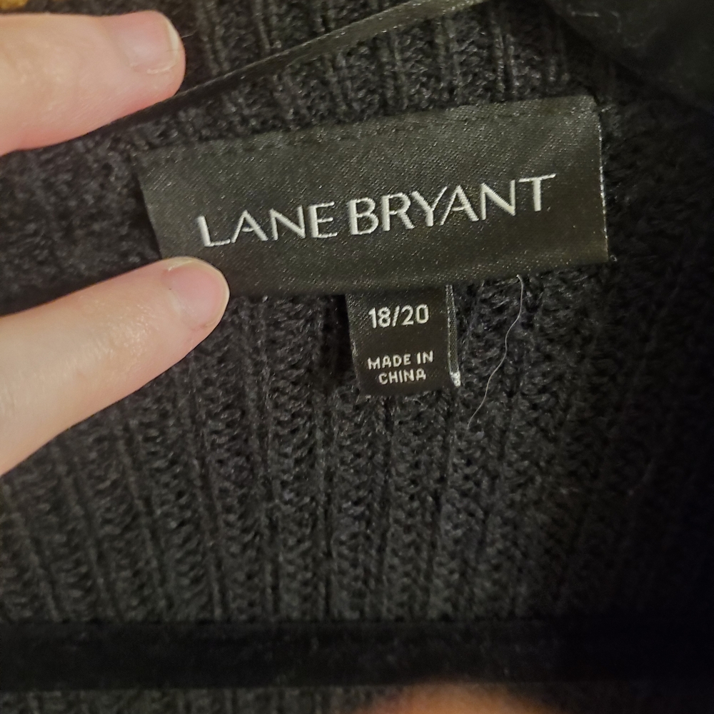 Lane Bryant Black Cardigan with Braided Sleeves - Picture 4 of 4